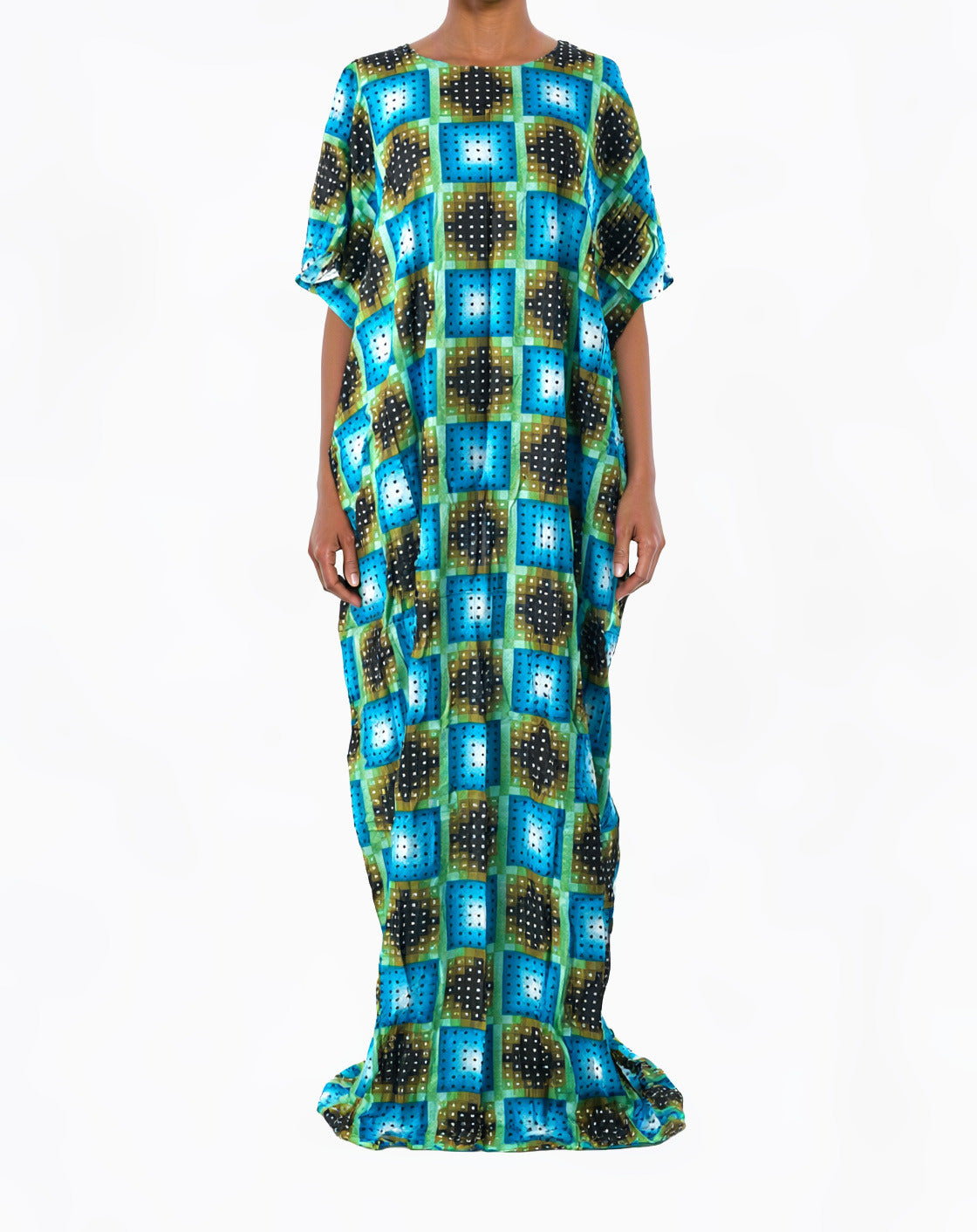 Blue/green Square's Ember Bati Dress
