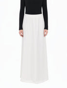 White Classic Modest Maxi Skirt