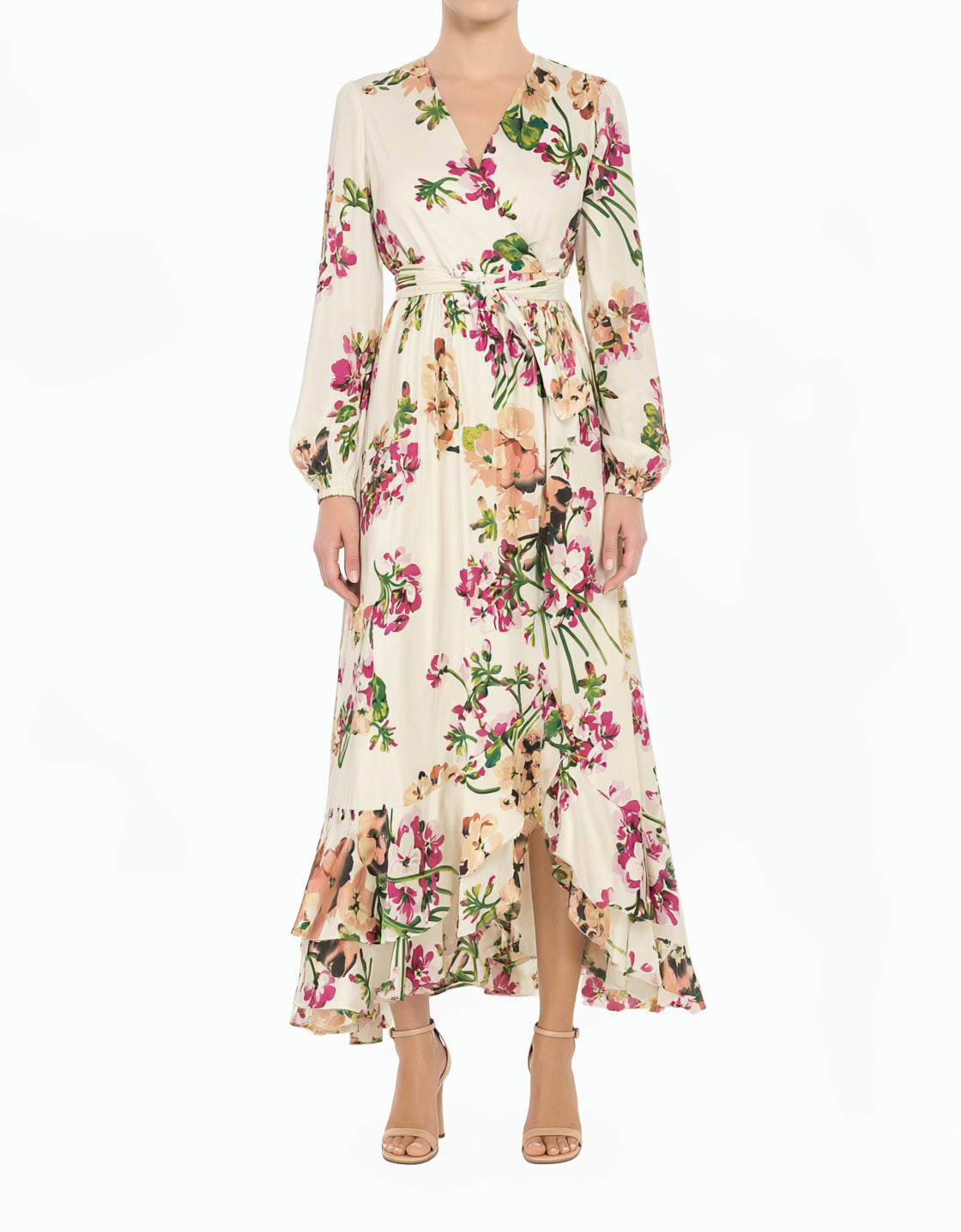 White The Perfect mix of satin fabric and floral print