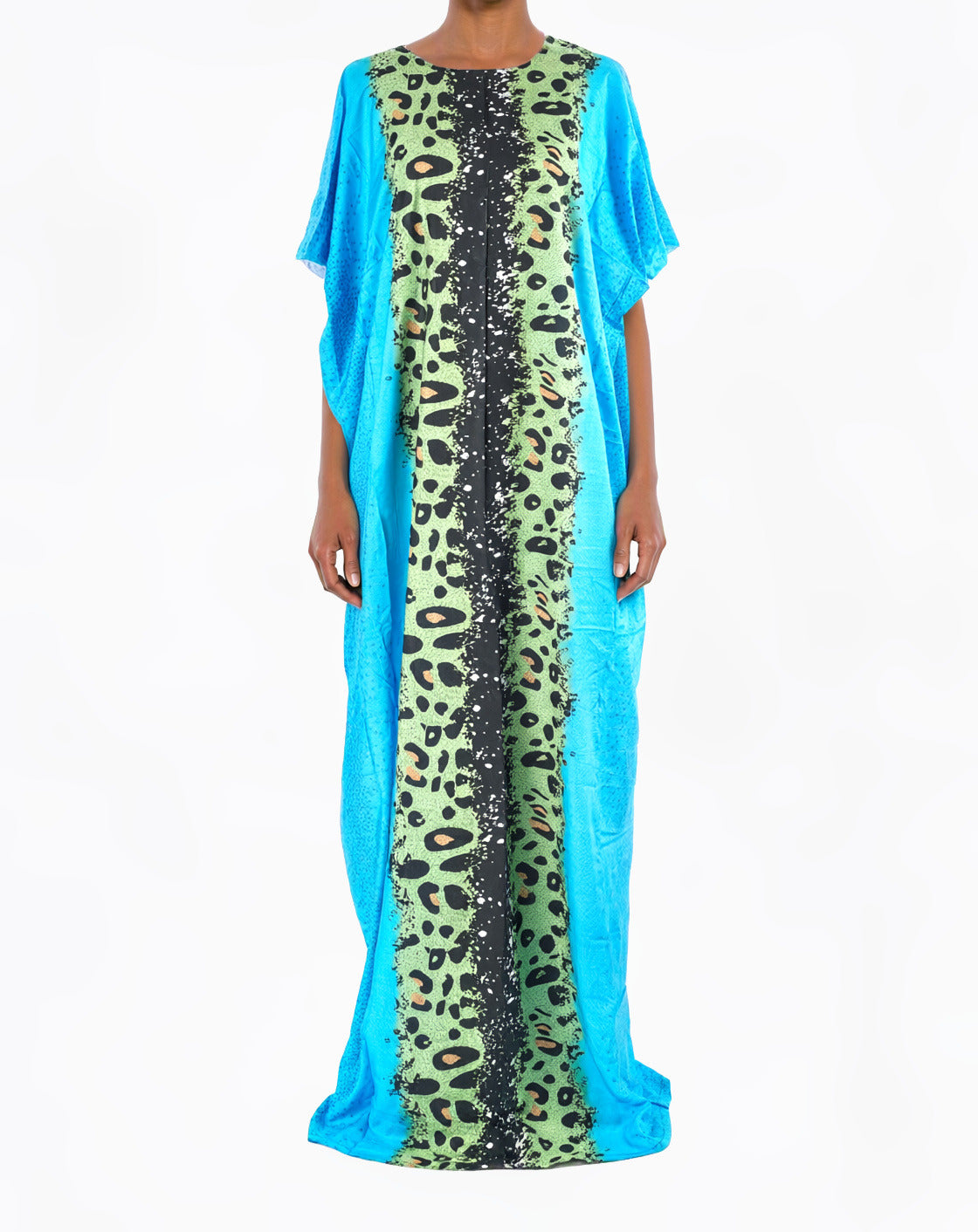 light blue Leopard splash Bati Dress