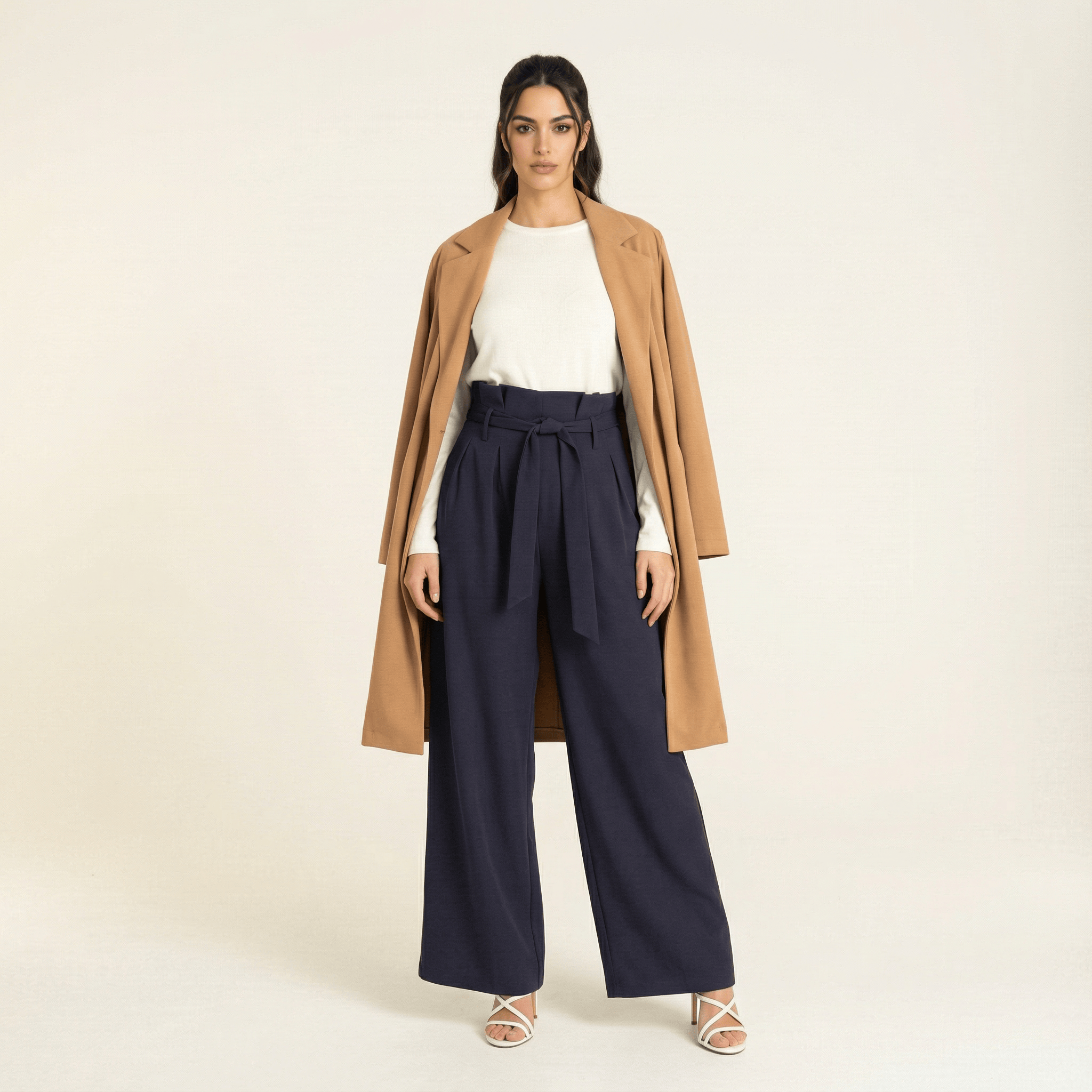high waist pleats modest trousers Kabayare