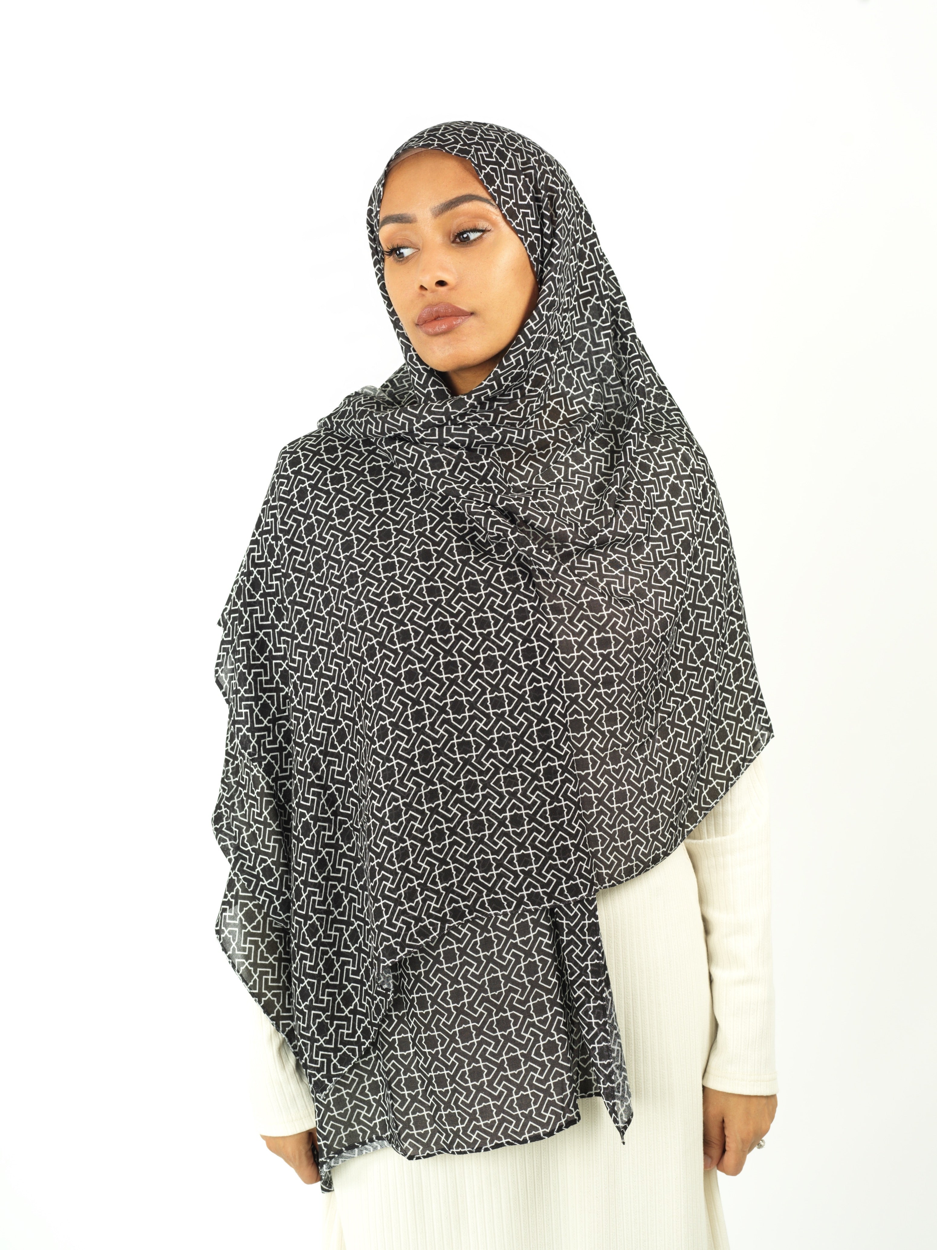 Ilham modal print hijab Kabayare