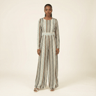 Ivory Boho print Modest jumpsuit Kabayare