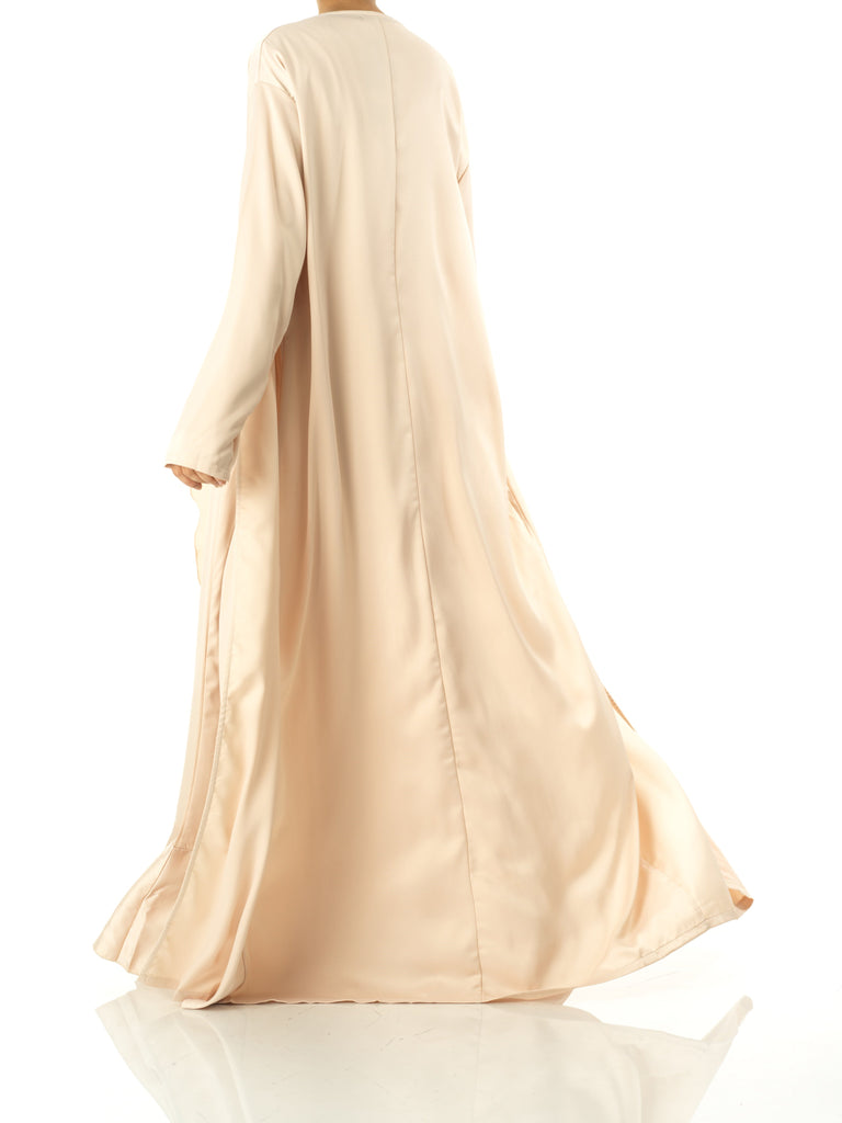Ivory Pearl Princess Jasmine satin kimono two-piece set Kabayare