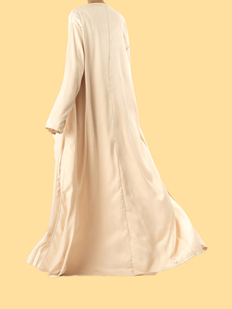 Ivory Pearl Princess Jasmine satin kimono two-piece set Kabayare