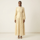 Ivory Romantic and feminine  lace maxi dress Kabayare