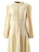 Ivory Romantic and feminine  lace maxi dress Kabayare