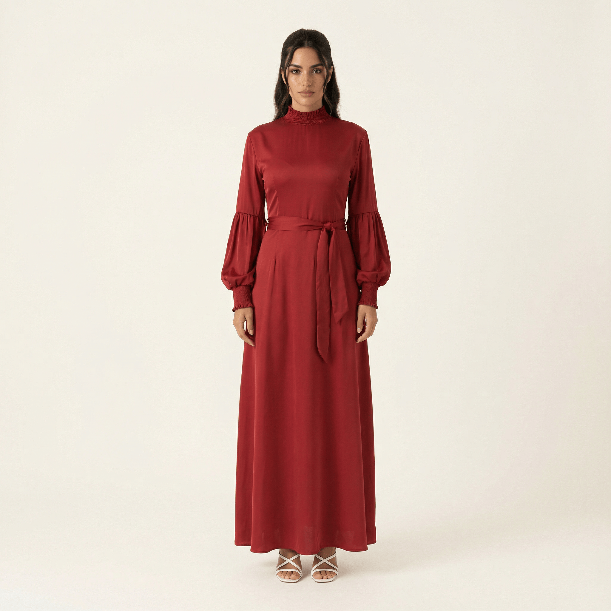 Known To Be Classy Satin Long sleeve Maxi dress Kabayare