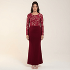 lace accent  Bodycon maxi Dress. Kabayare