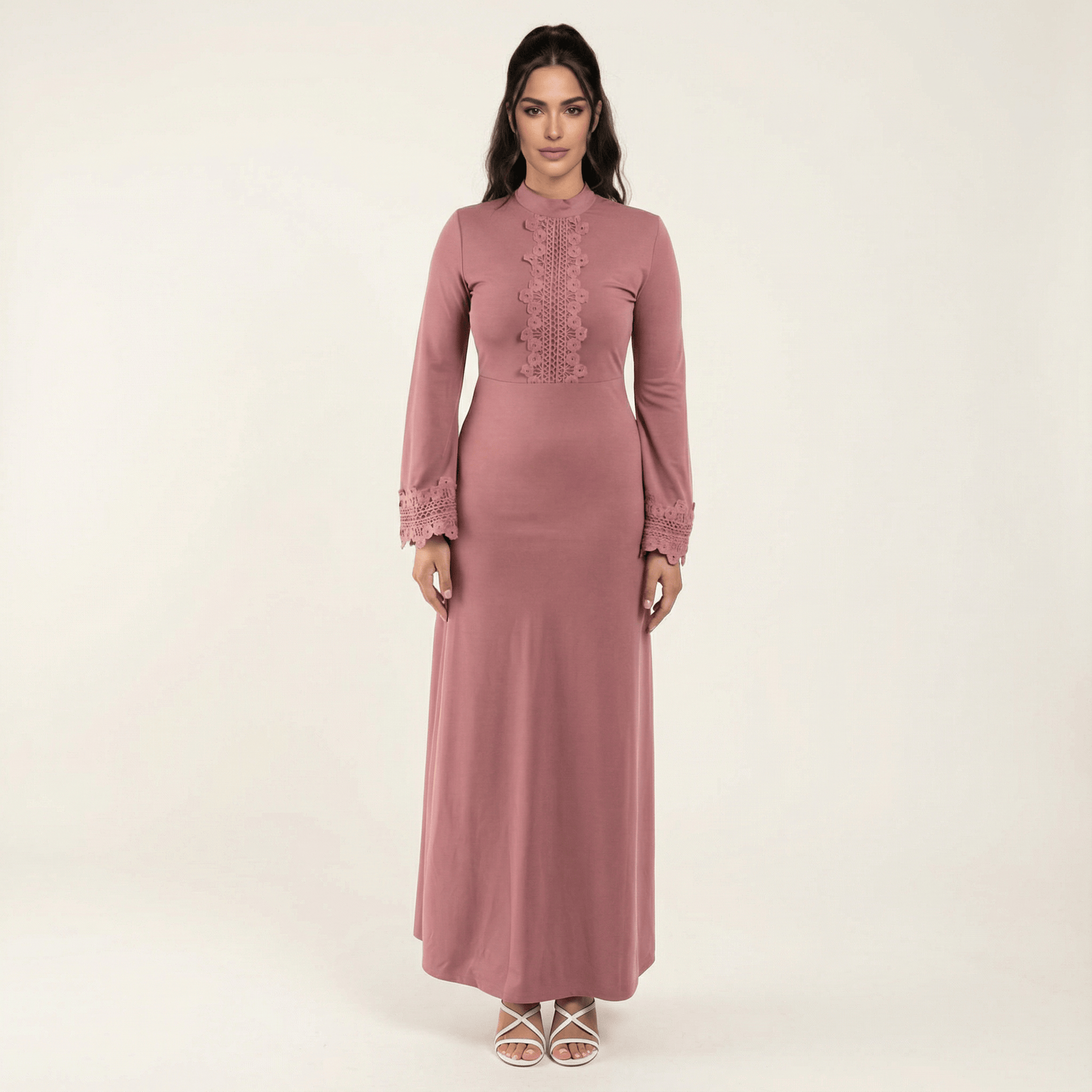 Lace Floral Bell Sleeve Dress | Dress