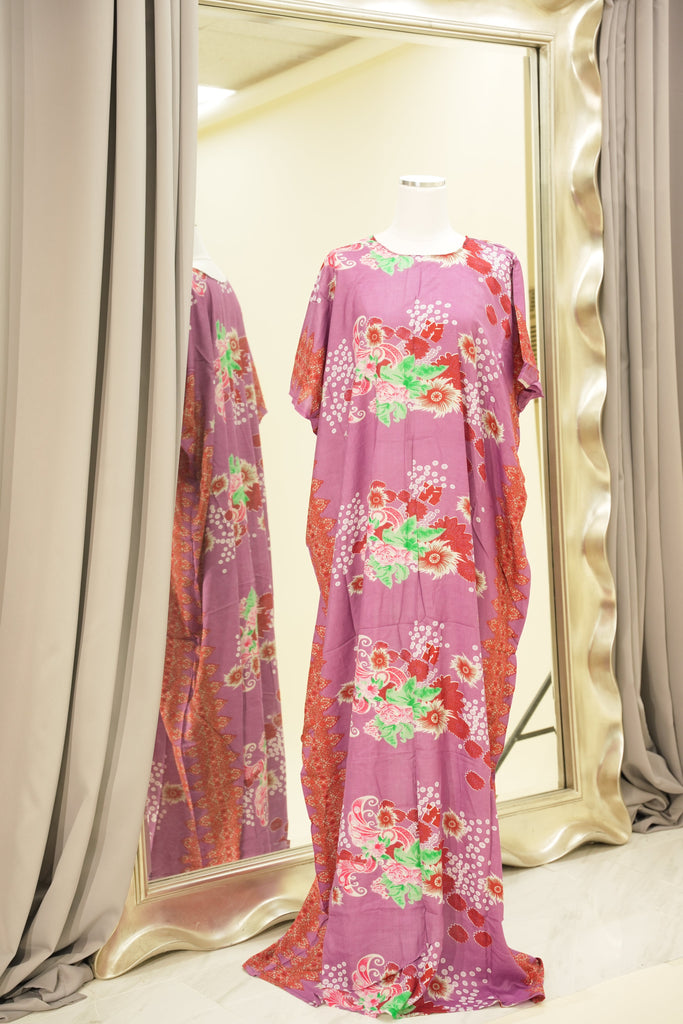 Lavender Nasrin floral print bati dress Kabayare