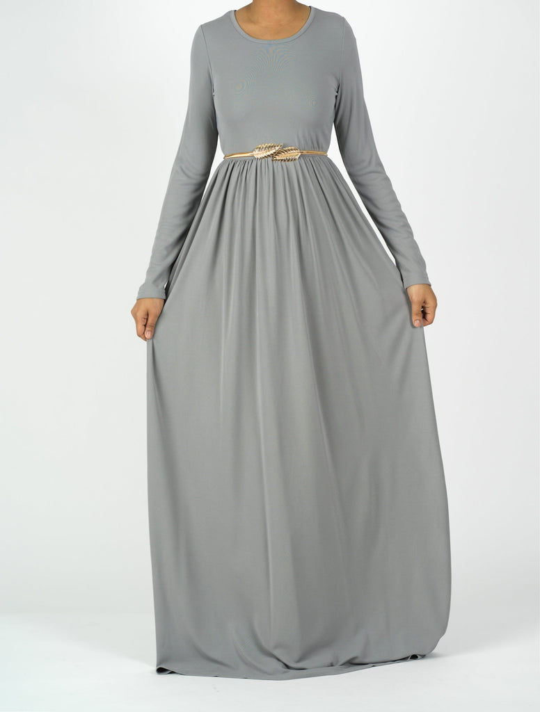 Light Gray ORIGINAL Milk Silk Maxi Dress Kabayare