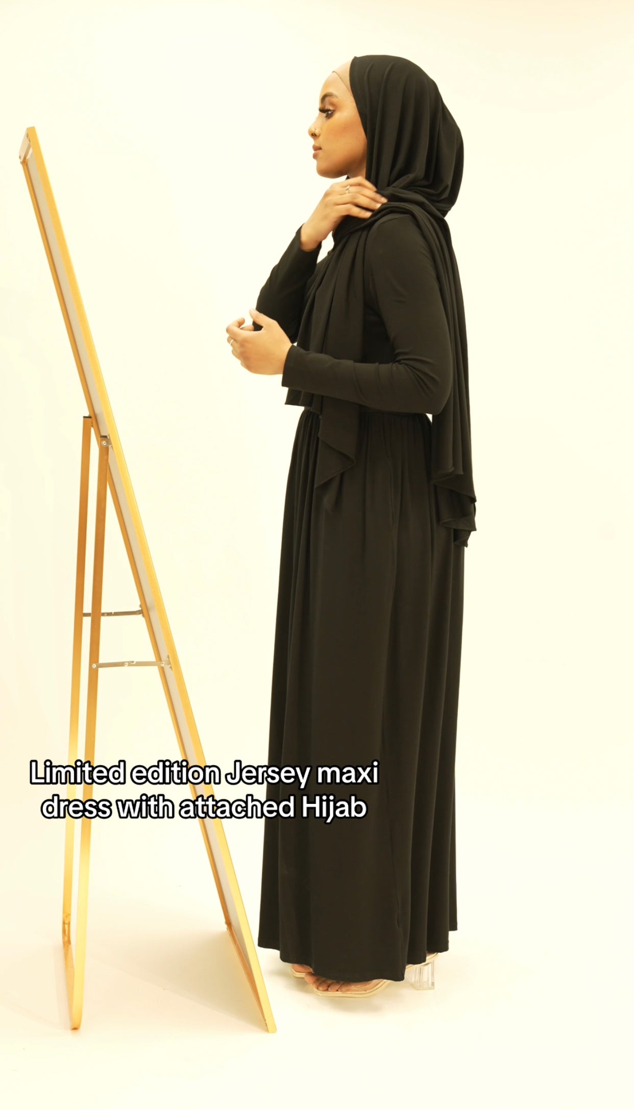 Limited edition Jersey maxi dress with attached Hijab Kabayare