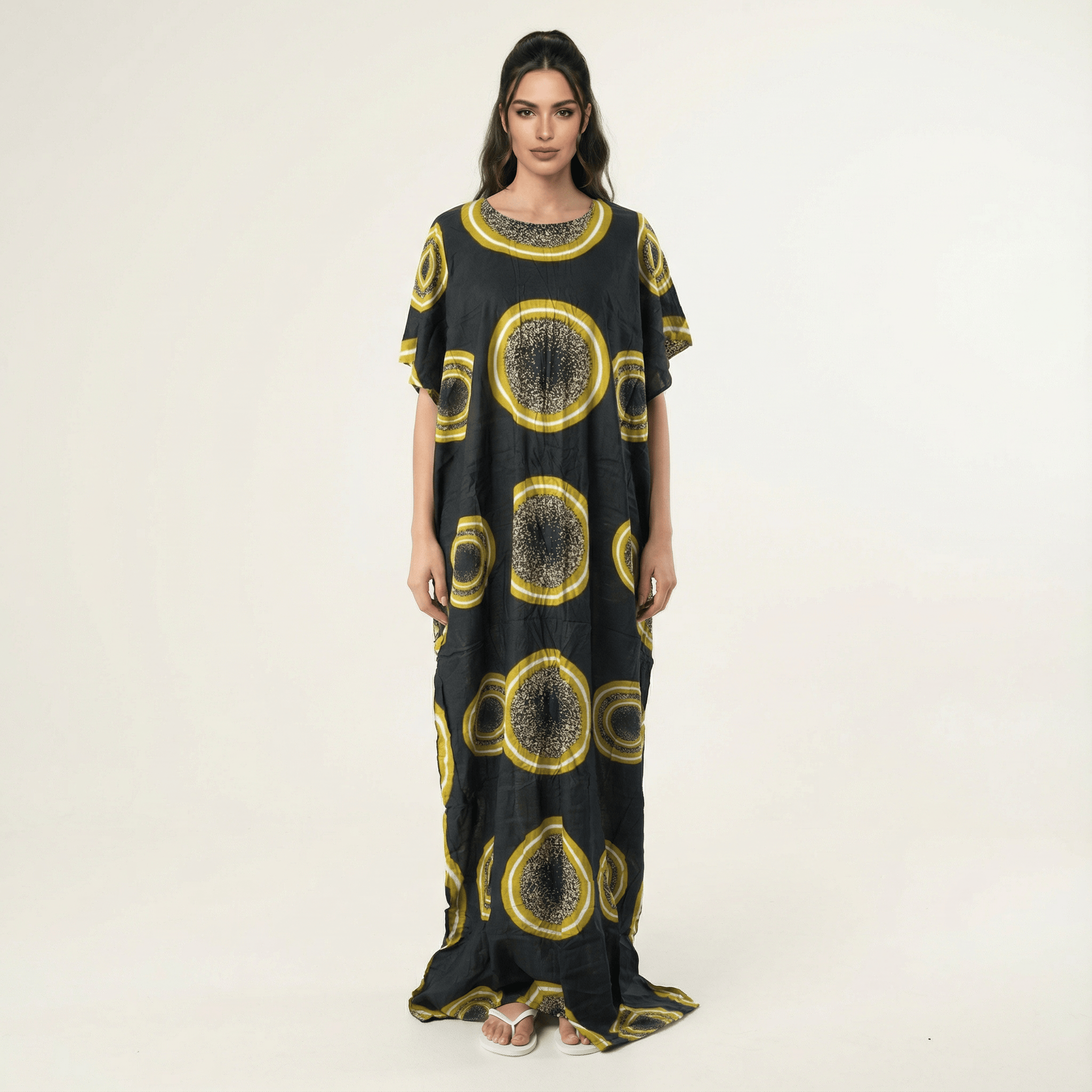 many Moons print bati dress Kabayare