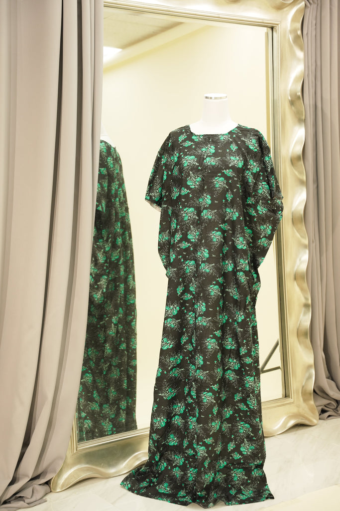 Mint Cherry Blossom print bati dress Kabayare