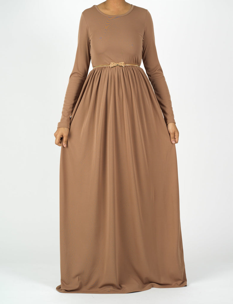 Mocha ORIGINAL Milk Silk Maxi Dress Kabayare