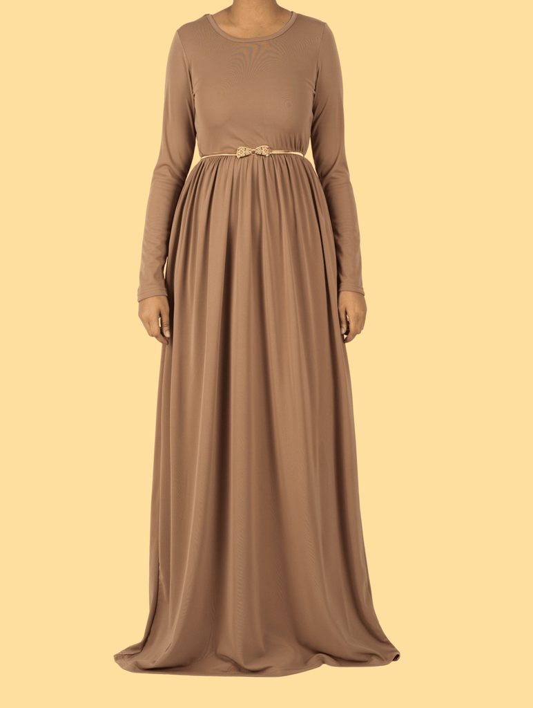 Mocha ORIGINAL Milk Silk Maxi Dress Kabayare