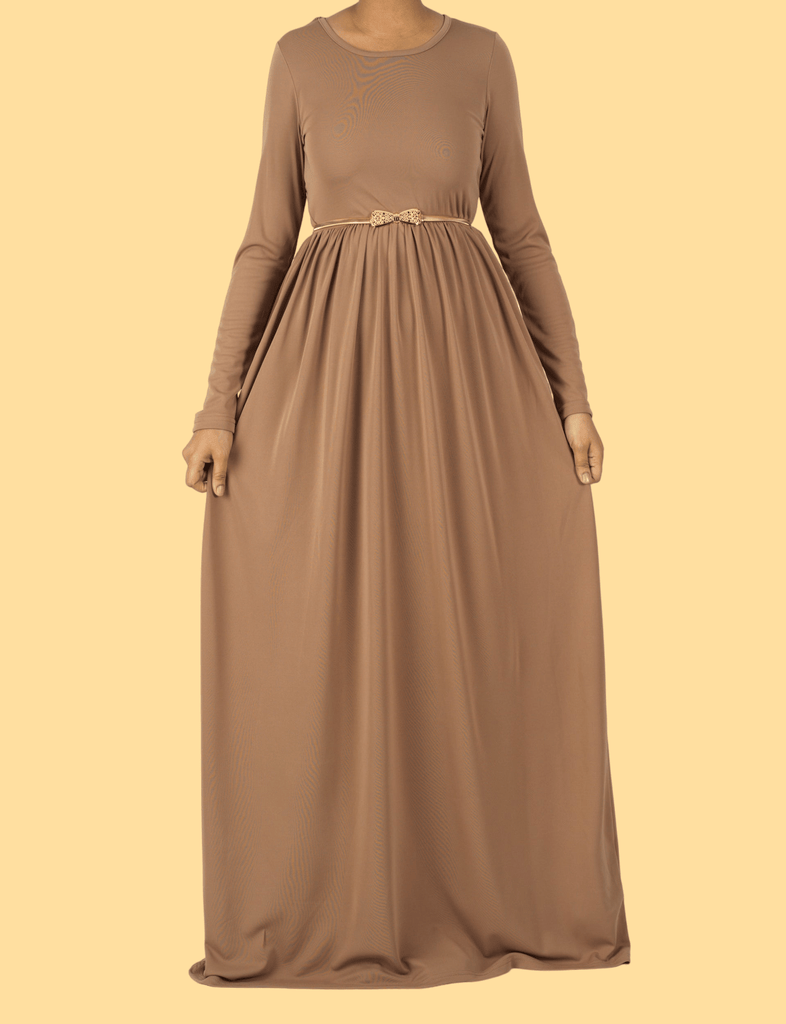 Mocha ORIGINAL Milk Silk Maxi Dress Kabayare