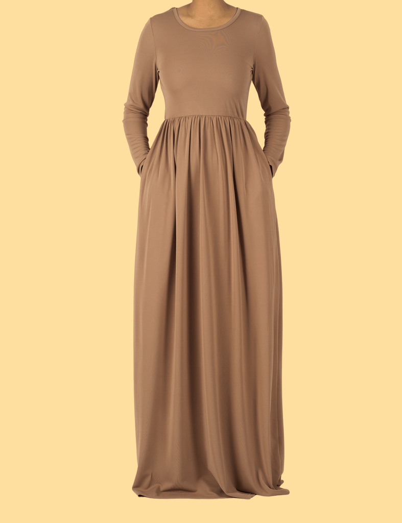 Mocha ORIGINAL Milk Silk Maxi Dress Kabayare