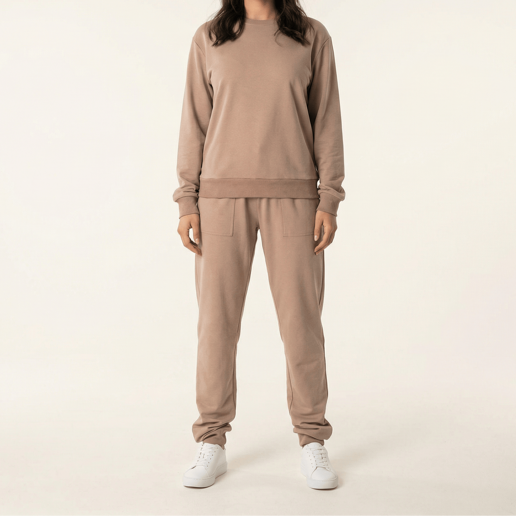 Mocha Pullover Sweatshirt matching set Kabayare