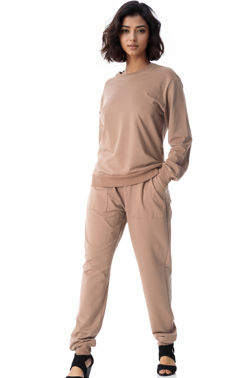 Mocha Pullover Sweatshirt matching set Kabayare