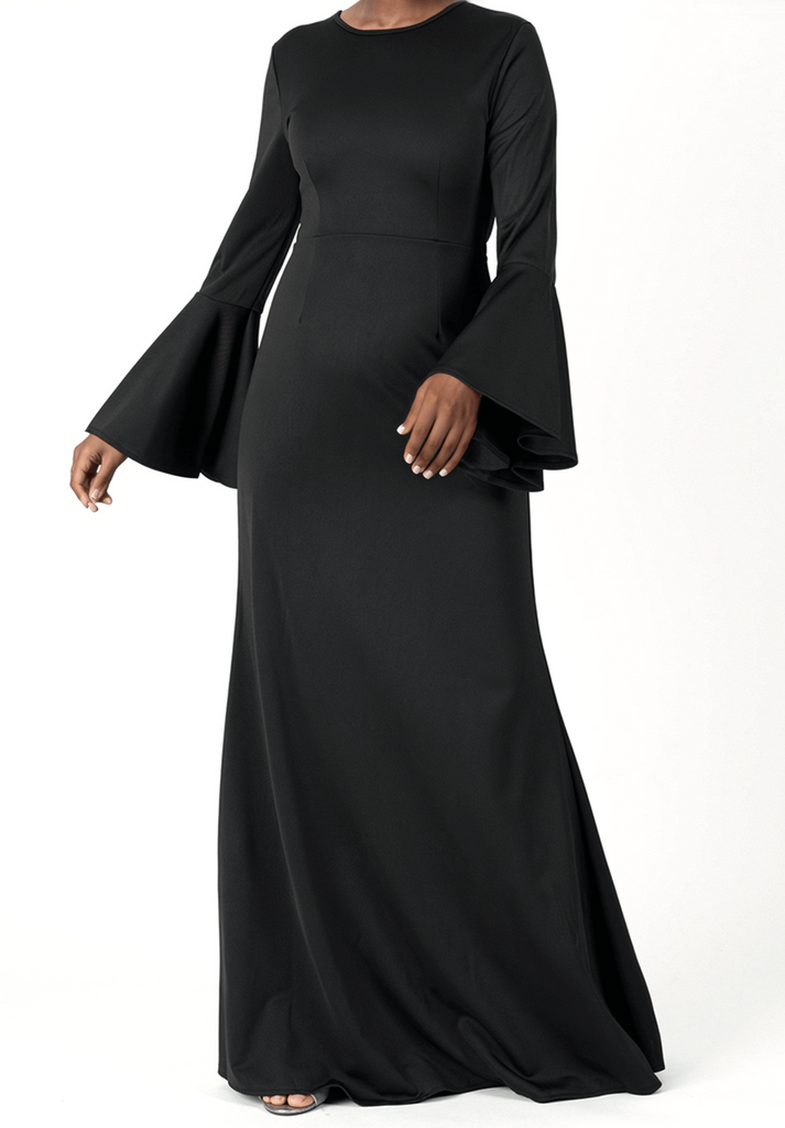 Modest Bell Sleeve Pencil Dress Kabayare