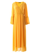 Modest dress Ayesha v-neck lace details Kabayare