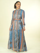 Moroccan multi hue print chiffon Kabayare