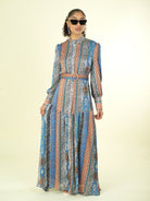 Moroccan multi hue print chiffon Kabayare