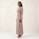 Muave Bodycon Long Sleeve Maxi Dress Kabayare