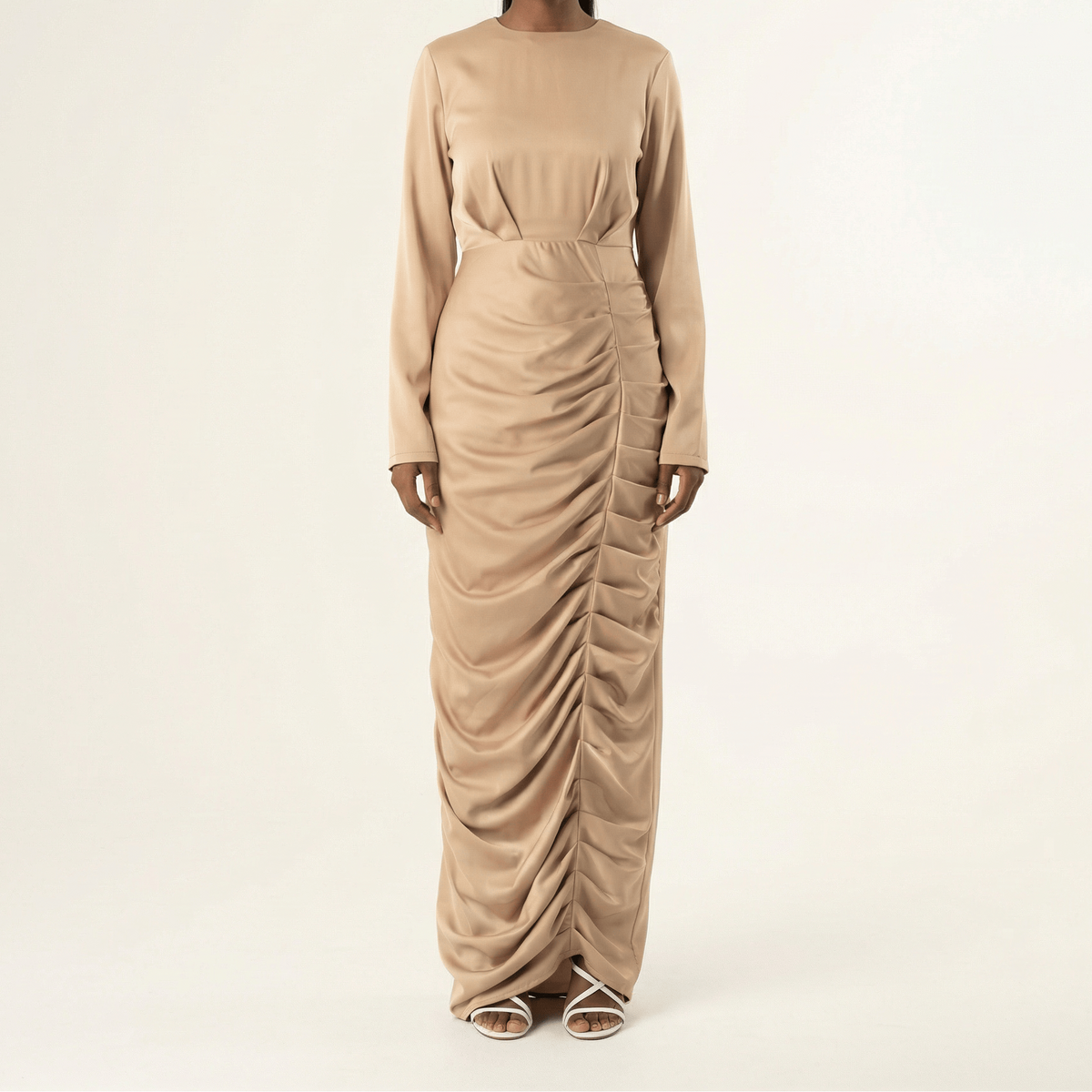 My love for satin maxi dress Kabayare