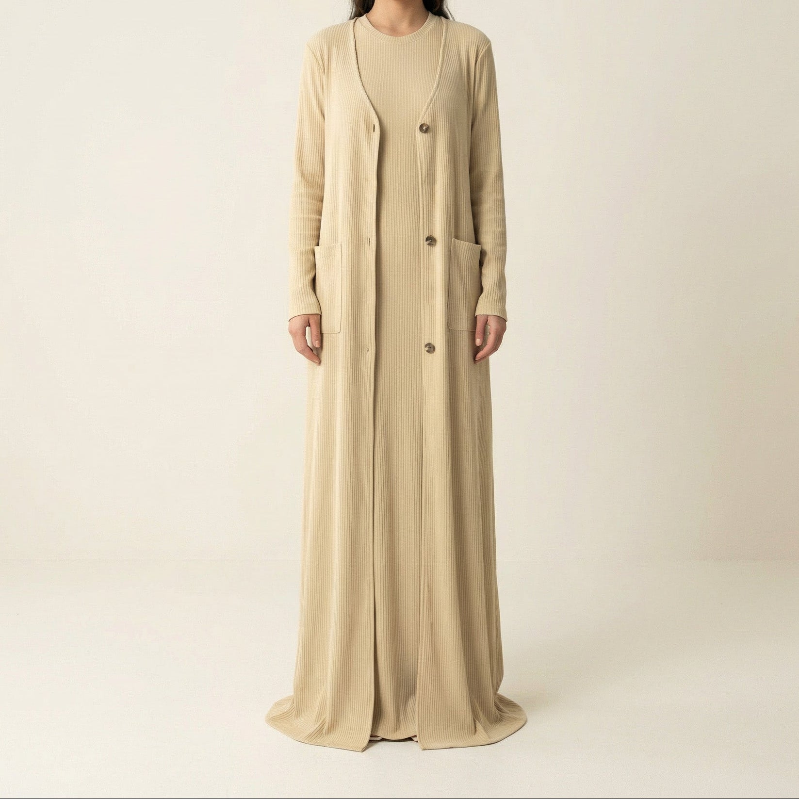 Nude unparalleled elegance matching set Kabayare