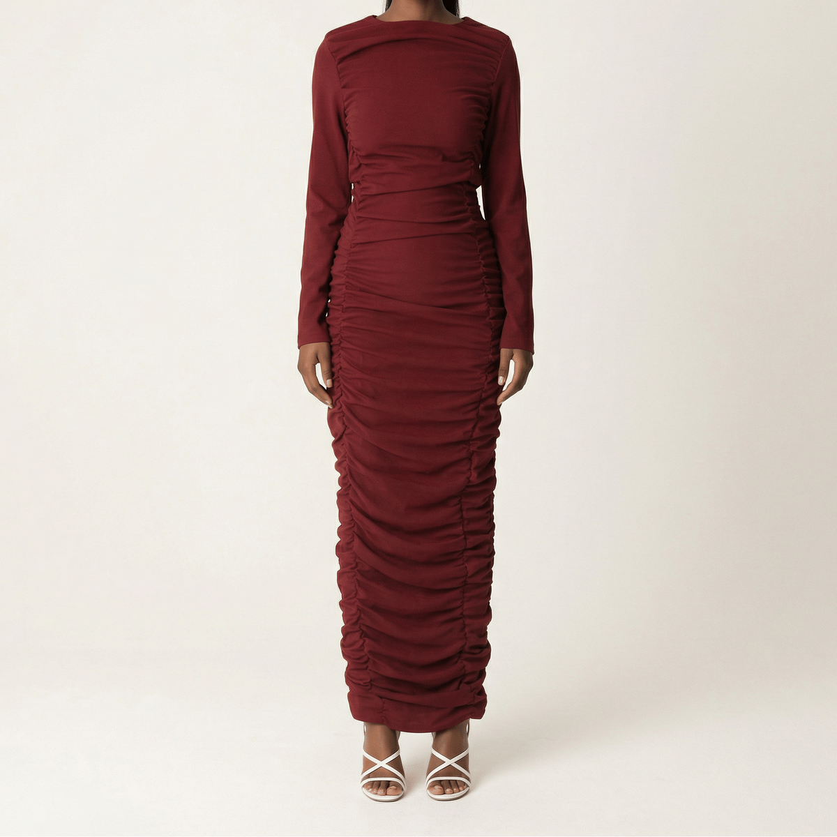 Ponti di roma ruched maxi dress Kabayare