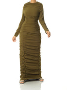 Ponti di roma ruched maxi dress Kabayare