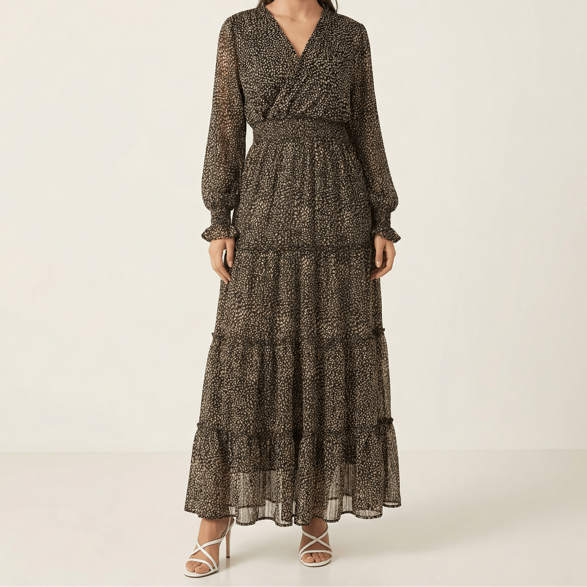 Pretty Petite tiered maxi dress Kabayare