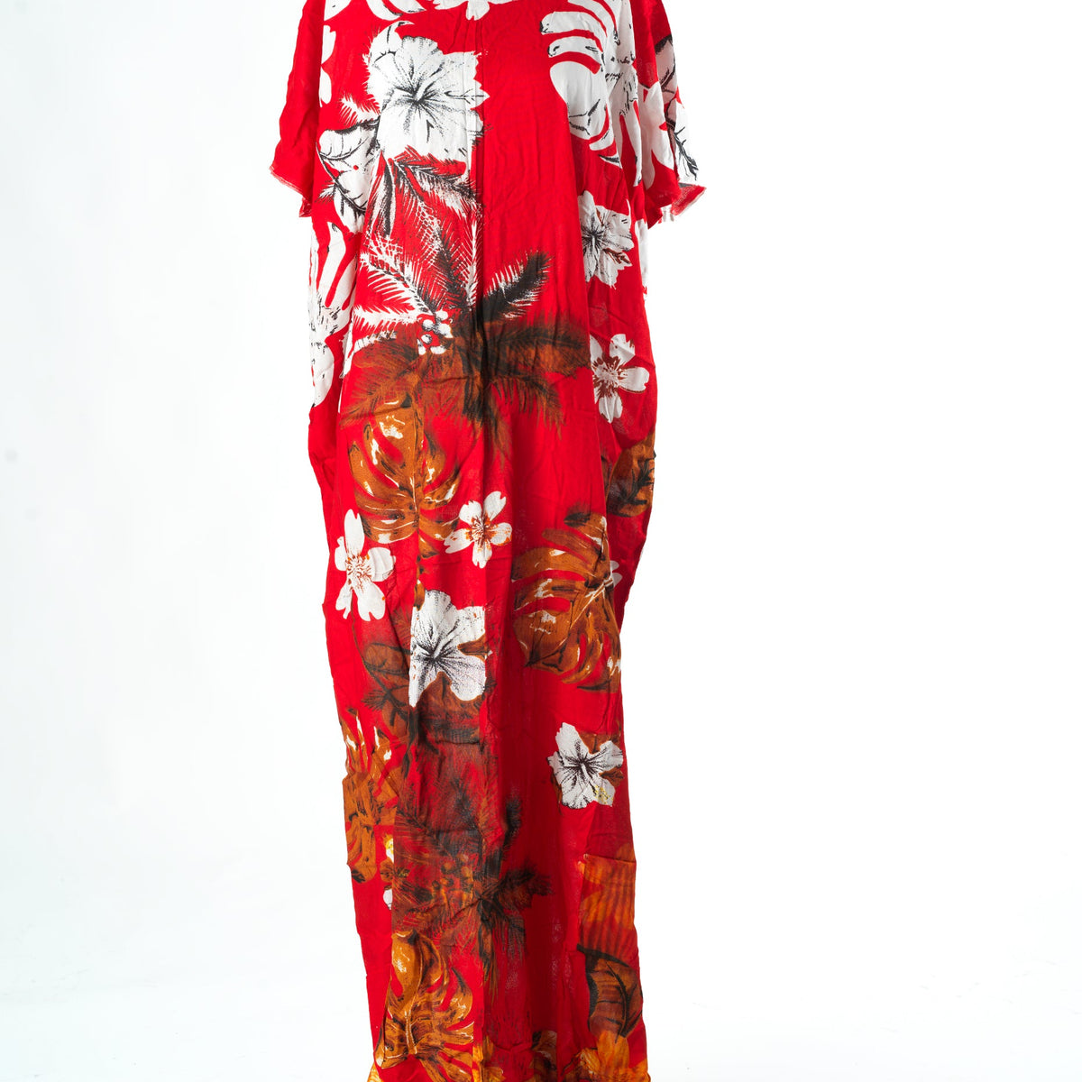 Red Blossom print bati dress – Kabayare