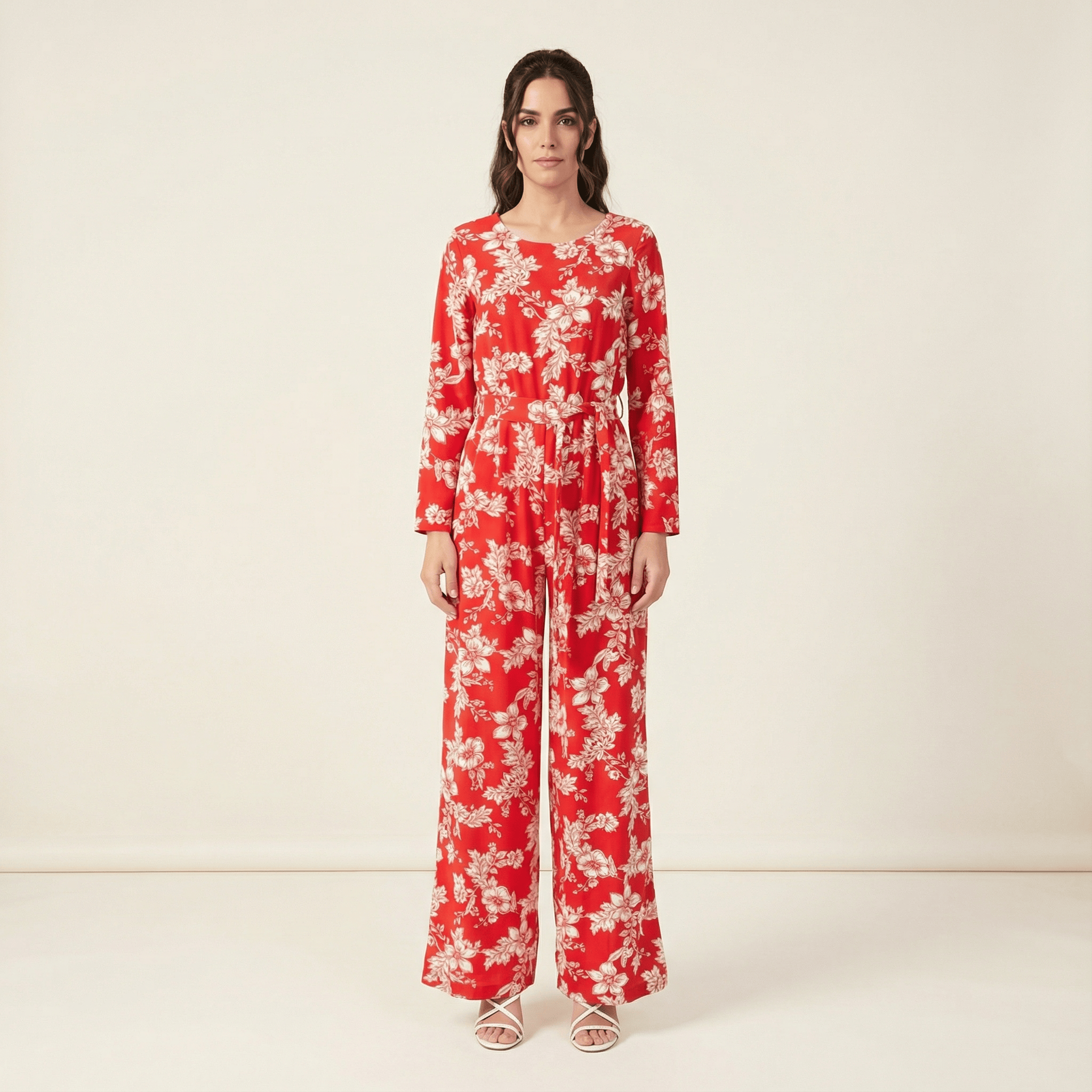 Regents Floral Modest long sleeve  jumpsuits Kabayare