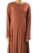 Rust Manal button down Modal dress Kabayare