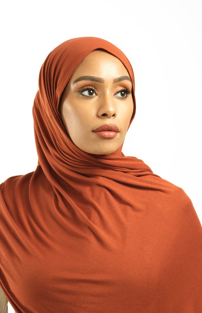 Rust Premium jersey hijab