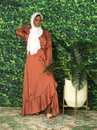 Satin Polka dots wrap Kimono dress Kabayare