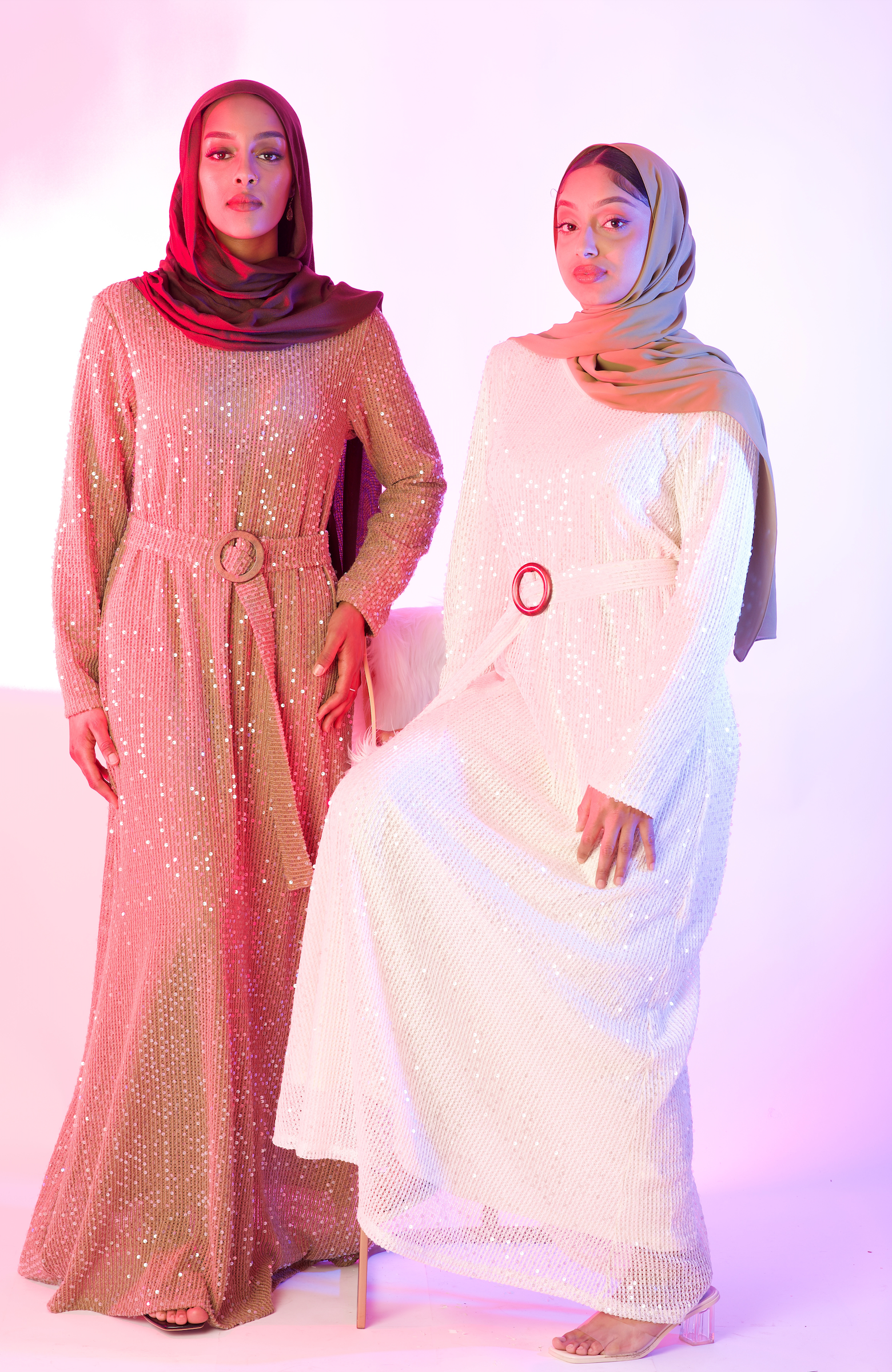 Sequin knit modest maxi dress Kabayare