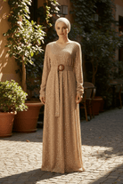 Sequin knit modest maxi dress Kabayare