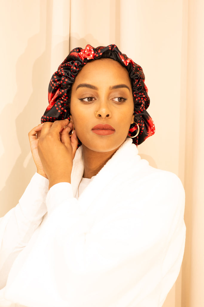 Shash print satin Bonnet Monsun Beauty
