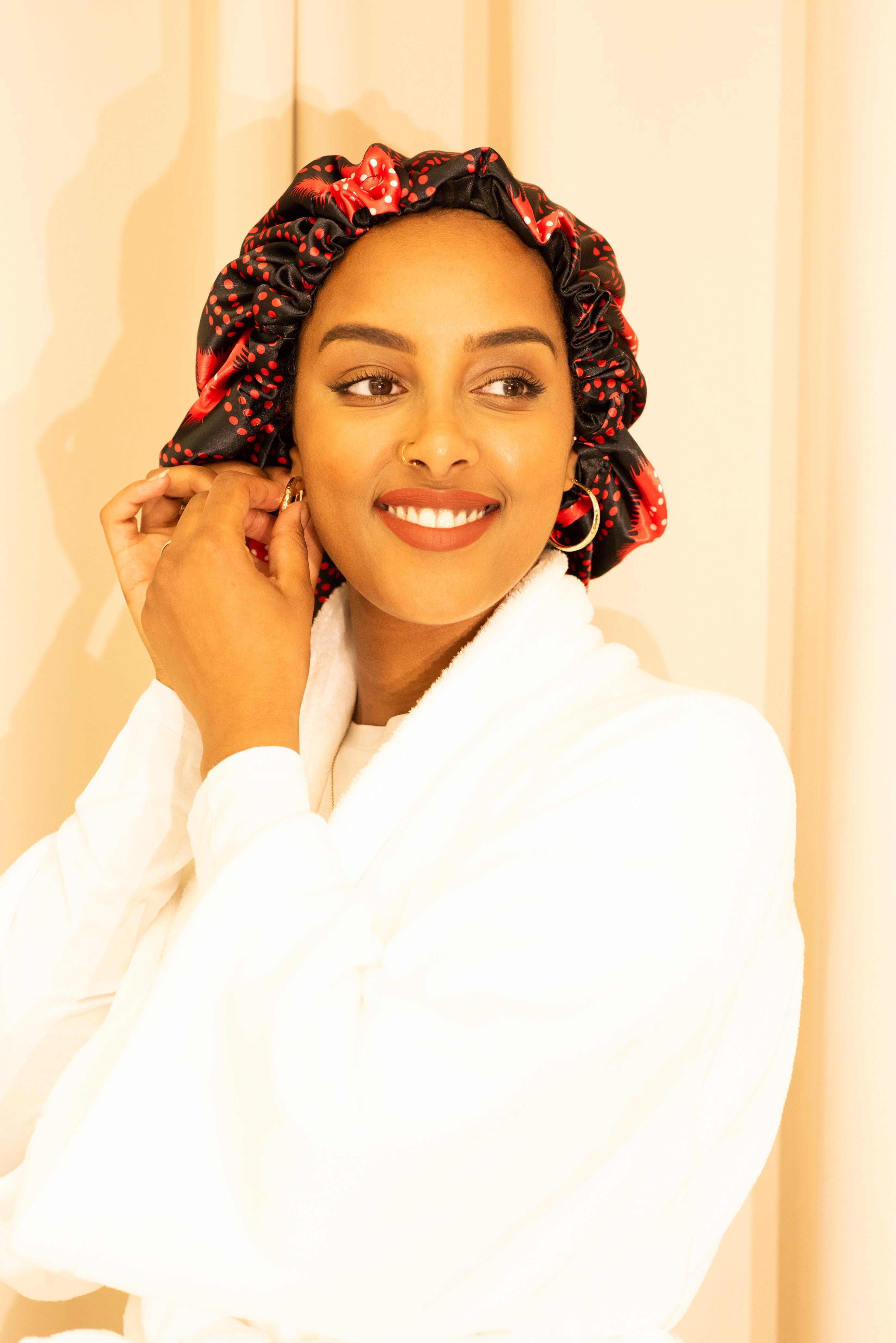 Shash print satin Bonnet Monsun Beauty