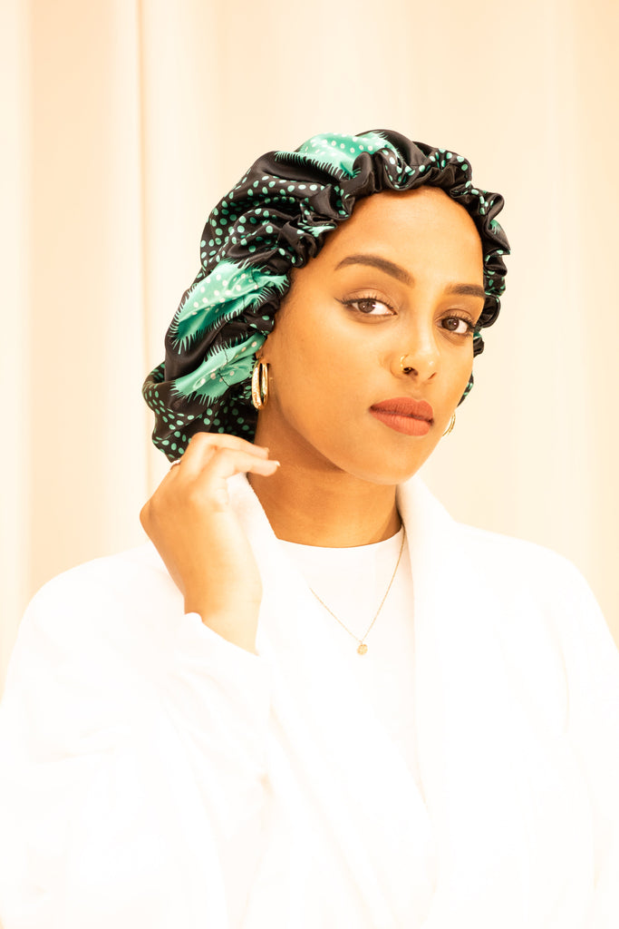 Shash print satin Bonnet Monsun Beauty