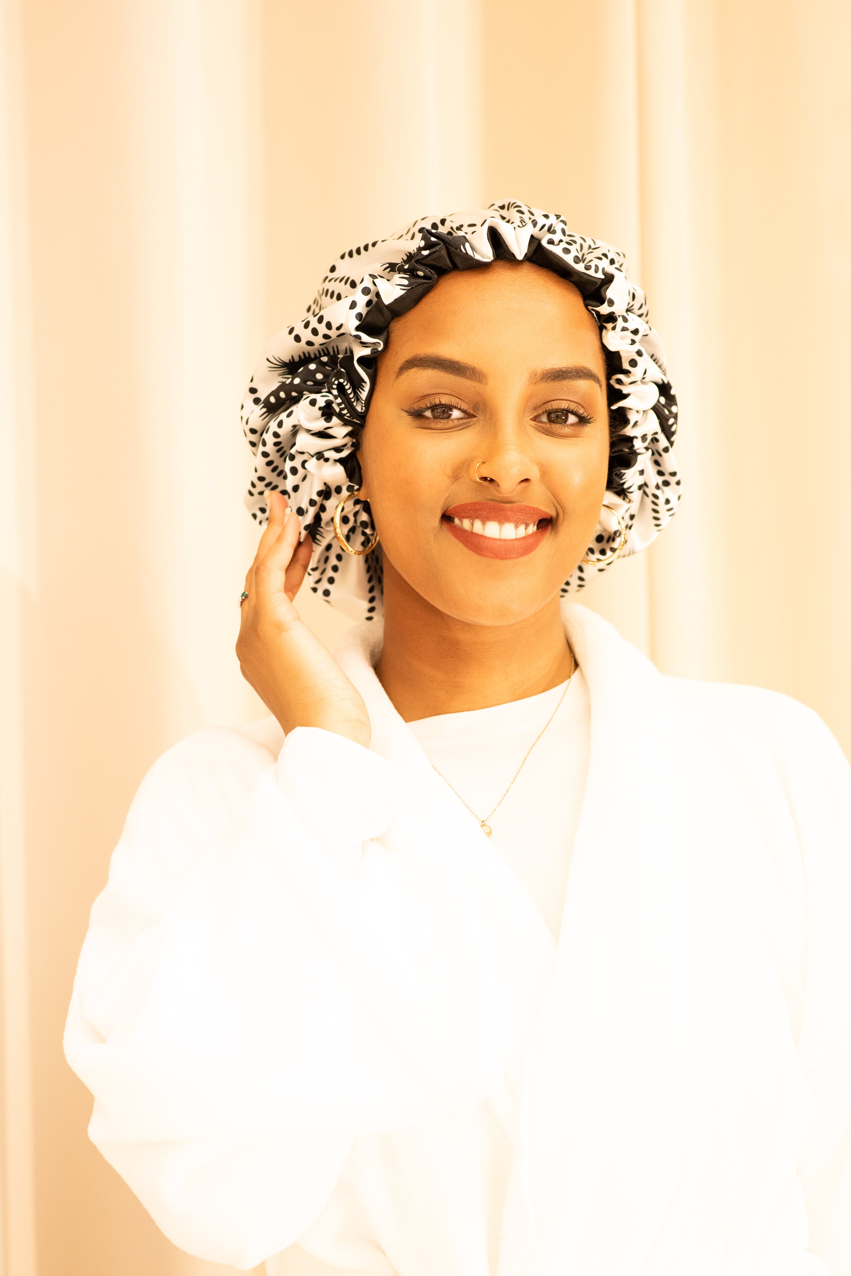 Shash print satin Bonnet Monsun Beauty