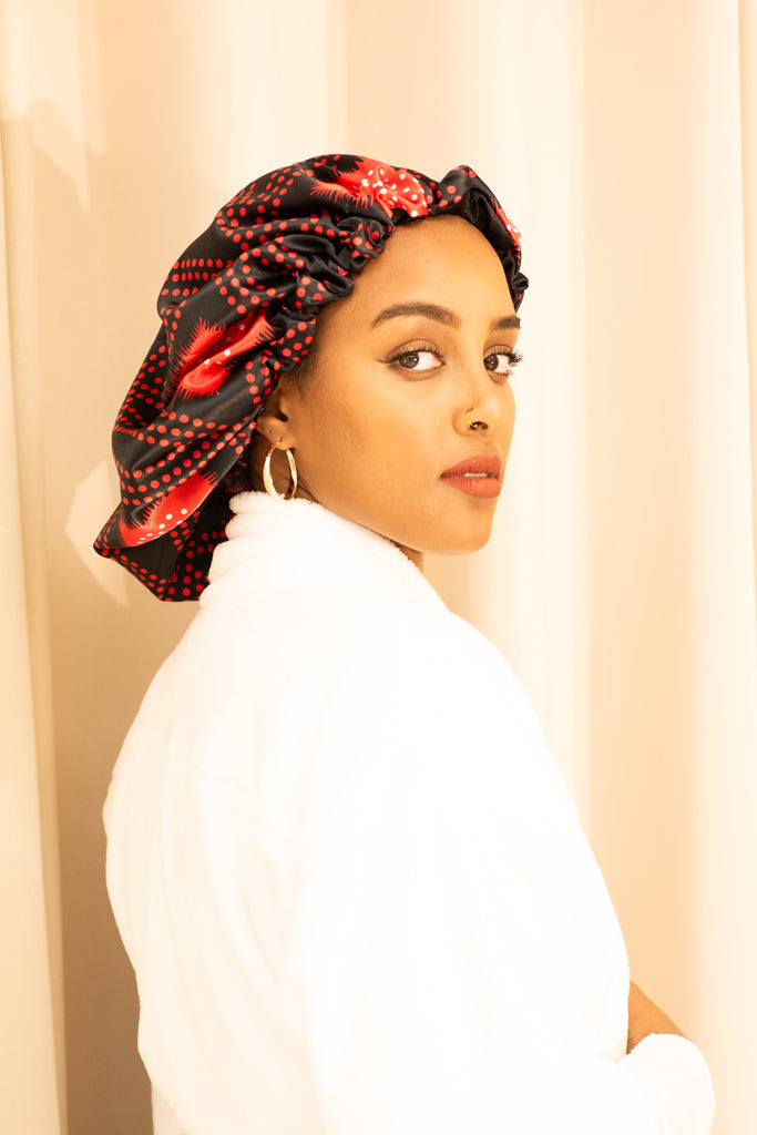 Shash print satin Bonnet Monsun Beauty