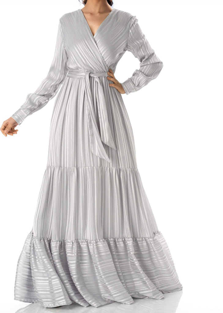 Shimmer and Shine Stripe long sleeve maxi dress Kabayare