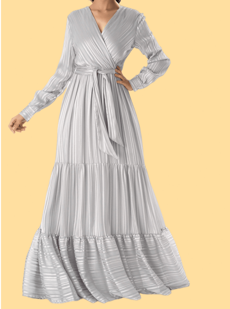 Shimmer and Shine Stripe long sleeve maxi dress Kabayare