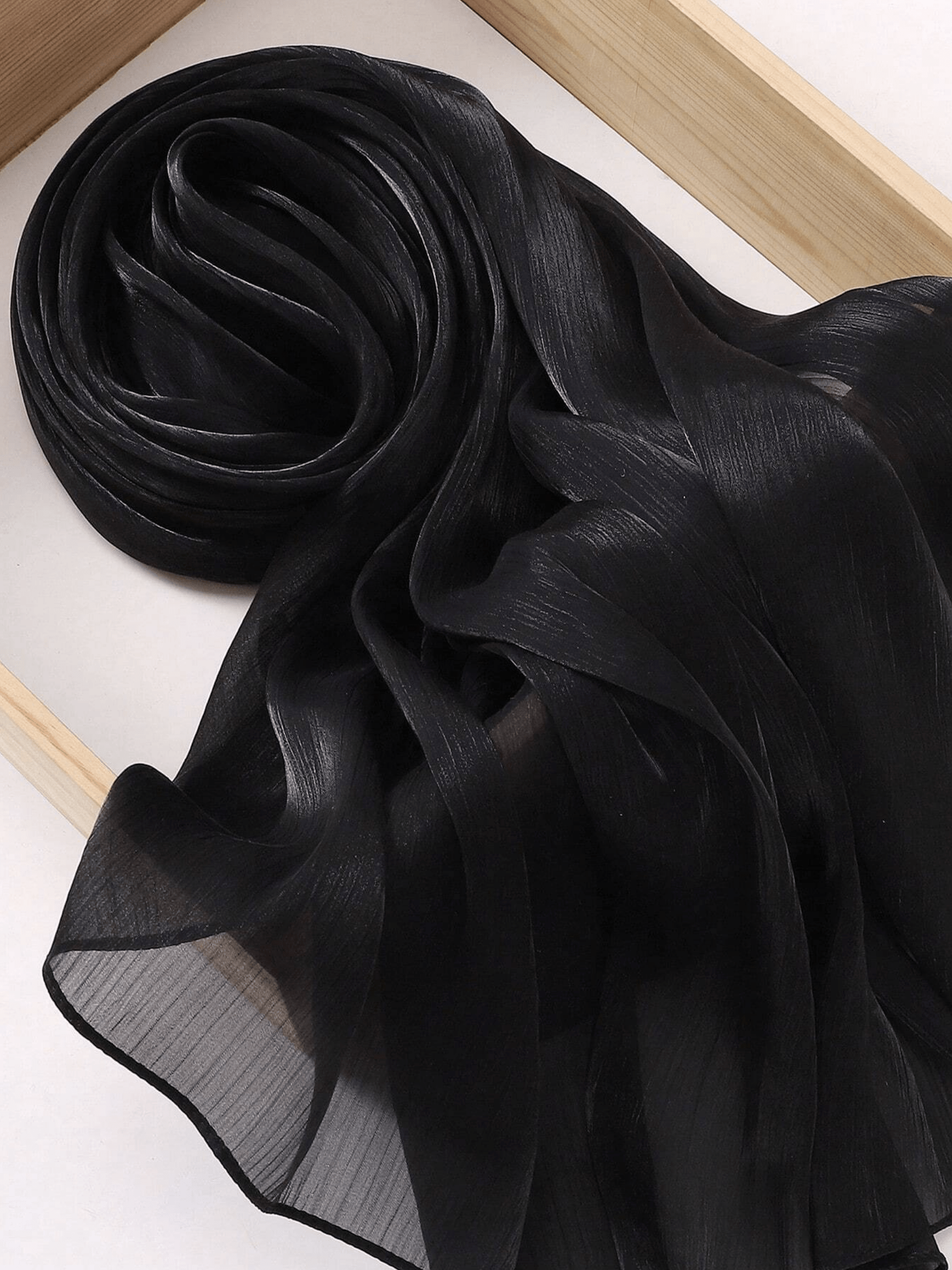 Shimmering Silk Chiffon hijab Kabayare